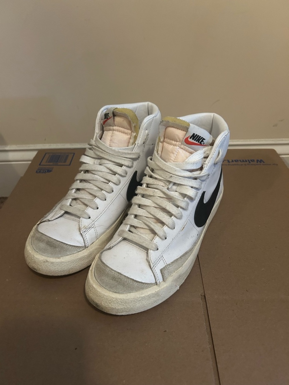 Nike Blazer Mid '77 White with Black Swoosh